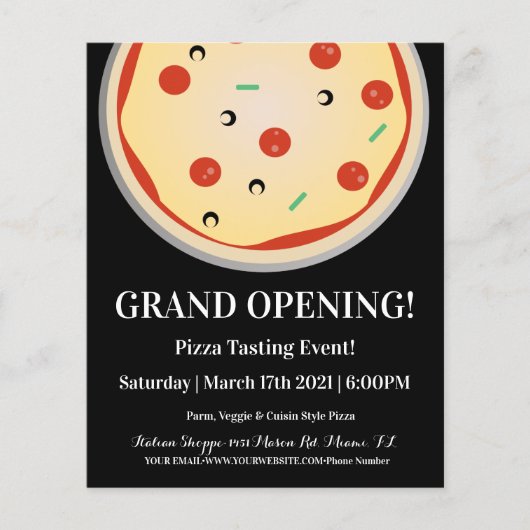 Italienisches Pizza Restaurant Event Grand Opening Flyer (Vorne)