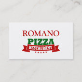 Italienisches Pizza-Restaurant Visitenkarte (Vorderseite)