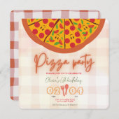 Italienisches Pizzathema jedes Jahr Geburtstag Einladung (Vorne/Hinten)