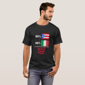 Italienisches Plus Puerto Rico Mix Erbe T-Shirt (Vorne ganz)