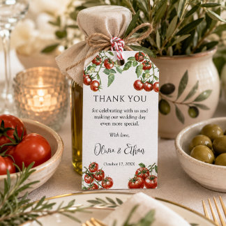 Italienisches Pomodoro-Hochzeits-Dankeschön-Gesche Geschenkanhänger