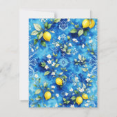 Italienisches Positano Amalfi Lemon Citrus Brautpa Dankeskarte (Rückseite)