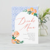 Italienisches Positano Aperol Spritz Wedding Drink Menükarte (Stehend Vorderseite)