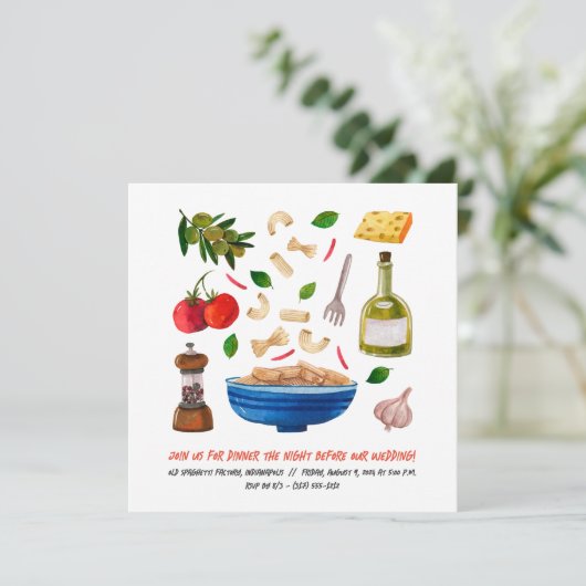 Italienisches Probe Einladung (Stehend Vorderseite)