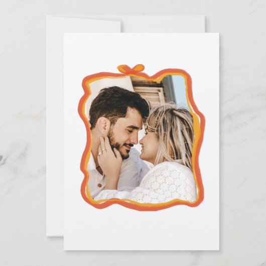 Italienisches Quirky Whimsical Fun Hand Drawn Bow  Einladung (Rückseite)