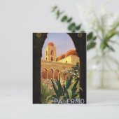 Italienisches Reise-Plakat Palermos Sizilien ENIT Postkarte (Stehend Vorderseite)