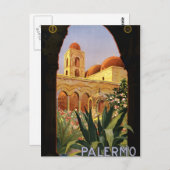 Italienisches Reise-Plakat Palermos Sizilien ENIT Postkarte (Vorne/Hinten)