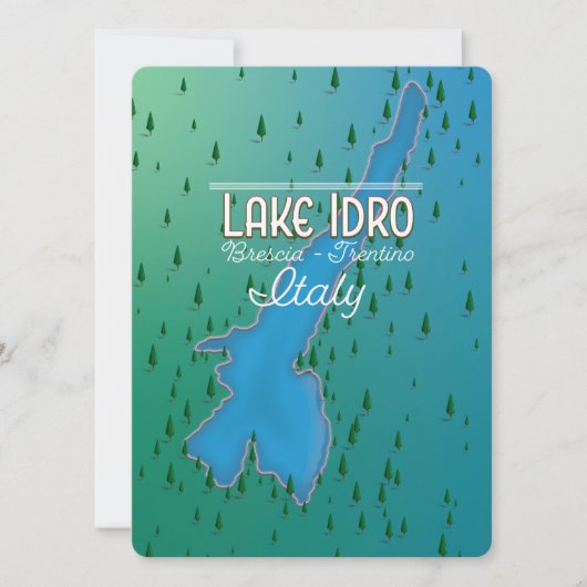 Italienisches Reiseplakat für den See Idro (Vorderseite)