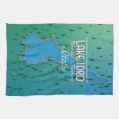 Italienisches Reiseplakat für den See Idro Geschirrtuch (Horizontal)