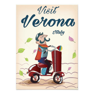 Italienisches Reiseplakat für Roller Fotodruck