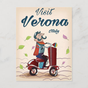 Italienisches Reiseplakat für Roller Postkarte