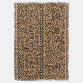 Italienisches Renaissance Gold Floral Muster Decke (Vorderseite Vertikal)