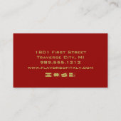 Italienisches Restaurant Business Cards Visitenkarte (Rückseite)