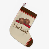 Italienisches Restaurant Food Meatballs Marinara F Kleiner Weihnachtsstrumpf (Vorderansicht (hängend))