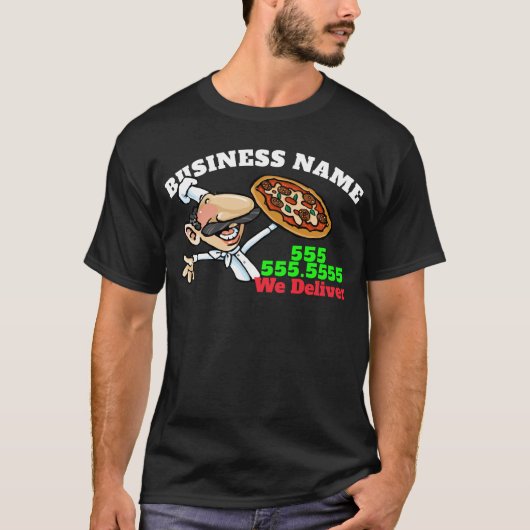 Italienisches Restaurant Pizza Business individuel T-Shirt (Vorderseite)