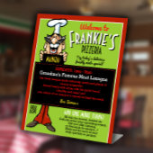 Italienisches Restaurant Pizzeria Fun Menü Karte P Sockelschild