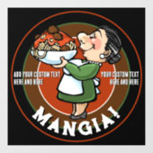 Italienisches Restaurant Pizzeria Werbeaktion Fensteraufkleber (Blatt)