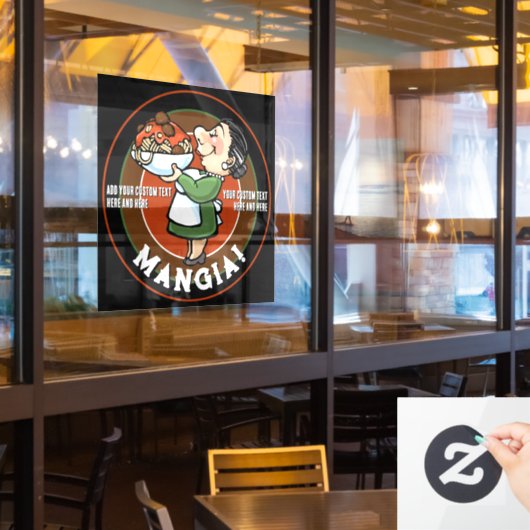 Italienisches Restaurant Pizzeria Werbeaktion Fensteraufkleber (Restaurantfenster)