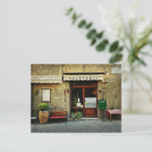 Italienisches Restaurant Postkarte (Stehend Vorderseite)