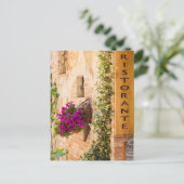 Italienisches Restaurant Postkarte (Stehend Vorderseite)