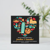 Italienisches Restaurant Probe Abendessen Einladung (Stehend Vorderseite)