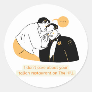 Italienisches Restaurant Runder Aufkleber