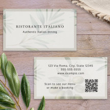 Italienisches Restaurant Stylishes modernes QR-Cod