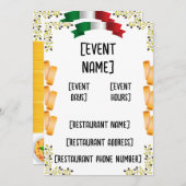 Italienisches Restaurant Veranstaltungen und Einwe Einladung (Vorne/Hinten)