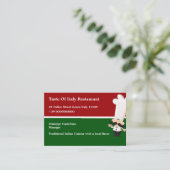 Italienisches Restaurant Visitenkarte (Stehend Vorderseite)