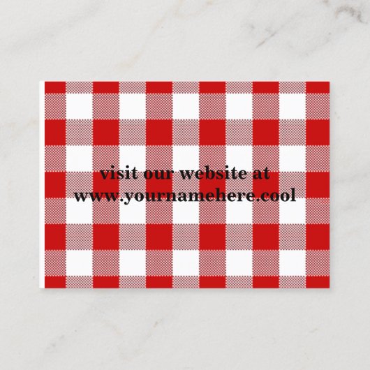 Italienisches Restaurant Visitenkarte (Rückseite)