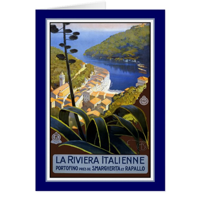 Italienisches Riviera Reiseplakat (Vorne)