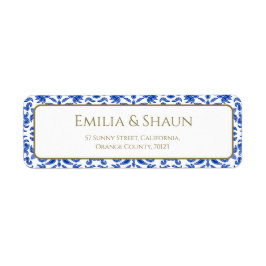 Italienisches Rücksendesiegel für Weiß und Blau