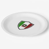 Italienisches Schildschild Pappteller (Schrägansicht)