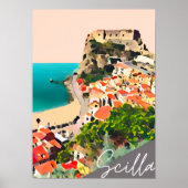 Italienisches Schloss Küstenort Pinacoteca Casa Se Poster (Vorne)