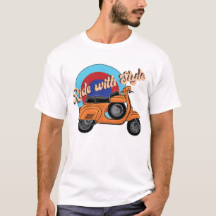Italienisches Scooter-Shirt   Vintage Stylesfahrt T-Shirt