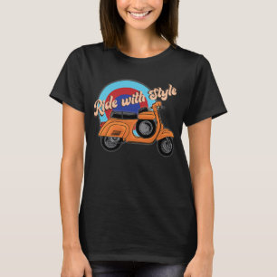 Italienisches Scooter-Shirt Vintage Stylesfahrt T-Shirt