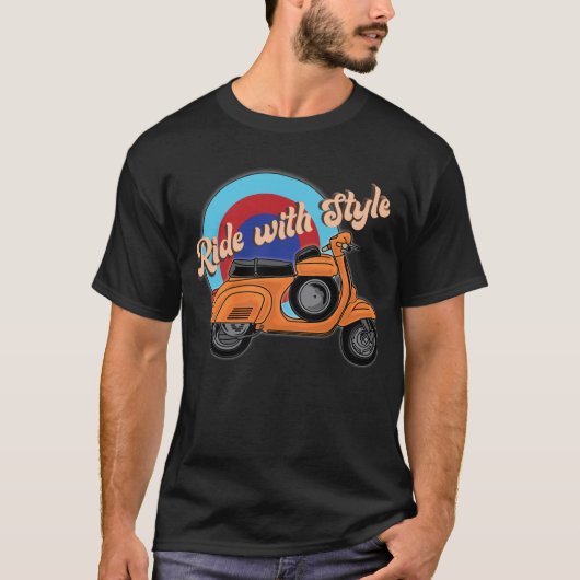Italienisches Scooter-Shirt | Vintage Stylesfahrt T-Shirt (Vorderseite)
