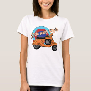 Italienisches Scooter-Shirt   Vintage Stylesfahrt T-Shirt