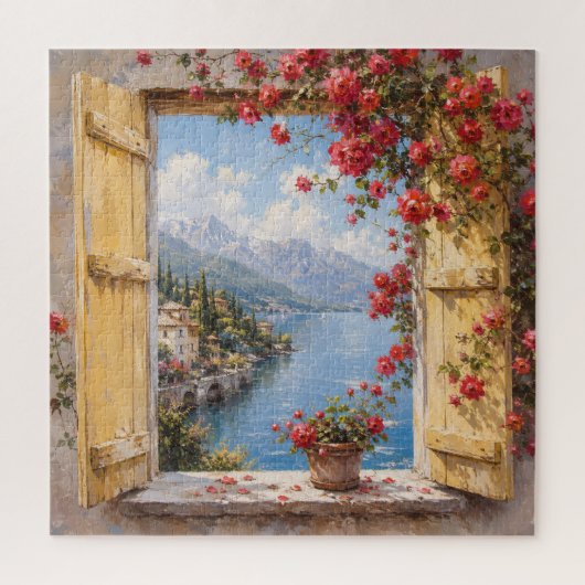 Italienisches Seeblick-Rätsel Puzzle (Vertikal)
