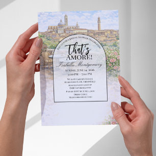 Italienisches Siena That's Amore Brautparty Einladung