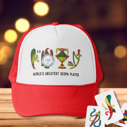 Italienisches sizilianisches Kartenass Truckerkappe