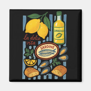 Italienisches Sommer Scrapbook mit Limoncello Meer Magnet