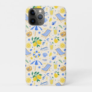Italienisches Sommer-Zitronen-Strandmuster Case-Mate iPhone Hülle