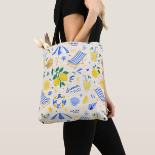 Italienisches Sommer-Zitronen-Strandmuster Tasche