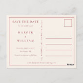 Italienisches Sonnenuntergang Foto Save the Date P Postkarte (Rückseite)