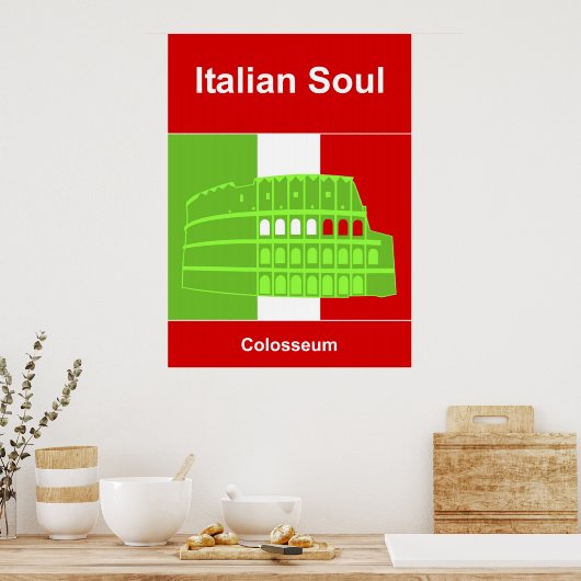 Italienisches Soul Poster (Küche)