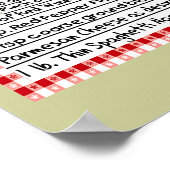 Italienisches Spaghetti-Rezept-Poster Poster (Ecke)