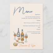 Italienisches Spritz Wedding Menu Menükarte (Vorderseite)