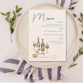 Italienisches Spritz Wedding Menu Menükarte