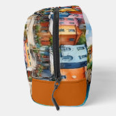 Italienisches Stadtbild-Dorf und Holzboote Waschbeutel (Rechts)